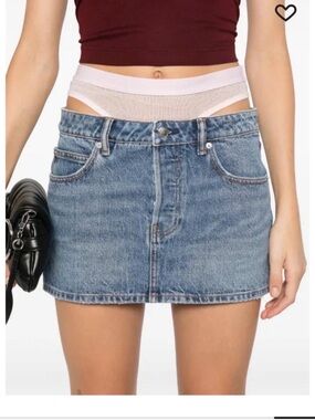 Alexander Wang Prestyle Crystal Hotfix Layered Mini Skirt